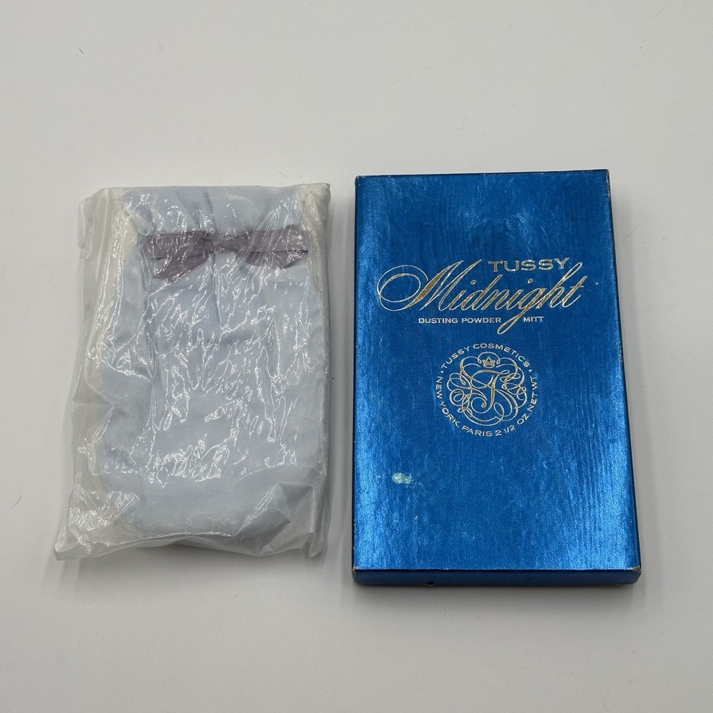Vintage Tussy Midnight Dusting Powder NOS Unused Sealed Original Box 2.5 Oz